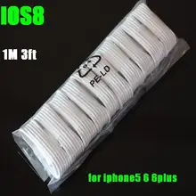 1 м с герметизирующее уплотнение 5000 шт Лучшая цена 1 м 3фт 8pin к usb зарядное устройство для iphone6 5 5c 5S ios11 система