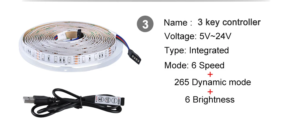 USB Светодиодная лента 2835SMD DC5V Гибкая светодиодный светящаяся лента 1 м 2 м 3 м 4 м 5 м HD ТВ Настольный экран подсветка светильник