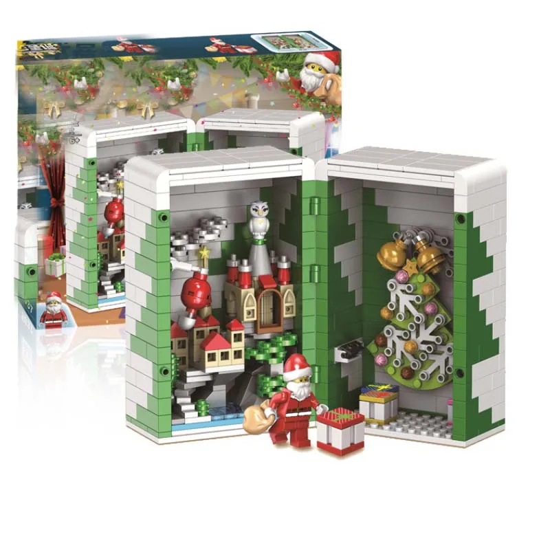 

Winner 5037 452pcs Winter Christmas Gift Box Santa Claus Building Blocks Compatible With legoings