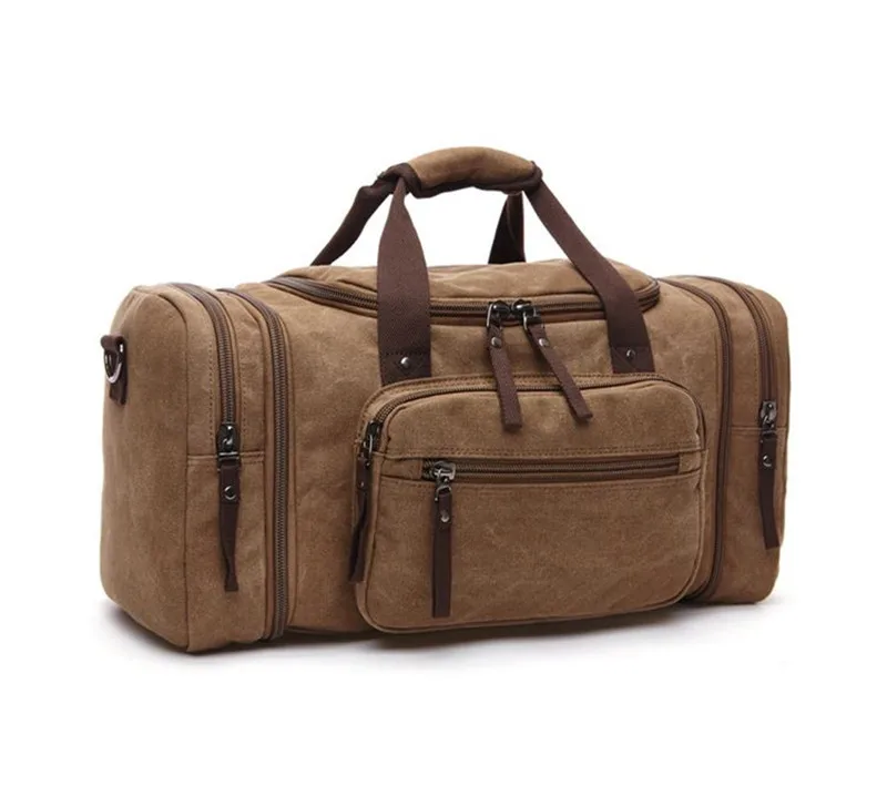 Большой емкости мужские ручные багажные дорожные сумки холщовые дорожные сумки выходные сумки на плечо многофункциональная сумка для