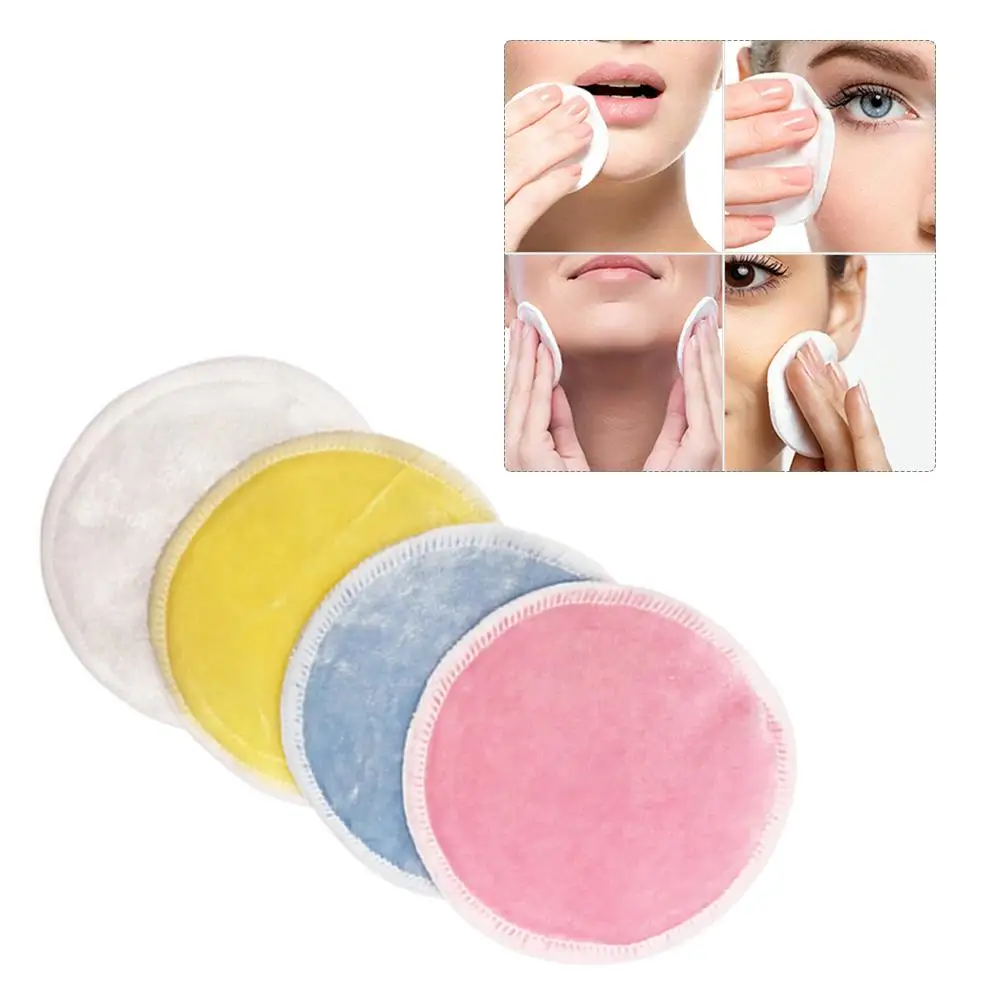 8/12/16/20Pcs Reusable Cotton Pads Make Up Facial Remover Double Layer Wipe Pads Nail Art Cleaning Pads Makeup Remover Tool