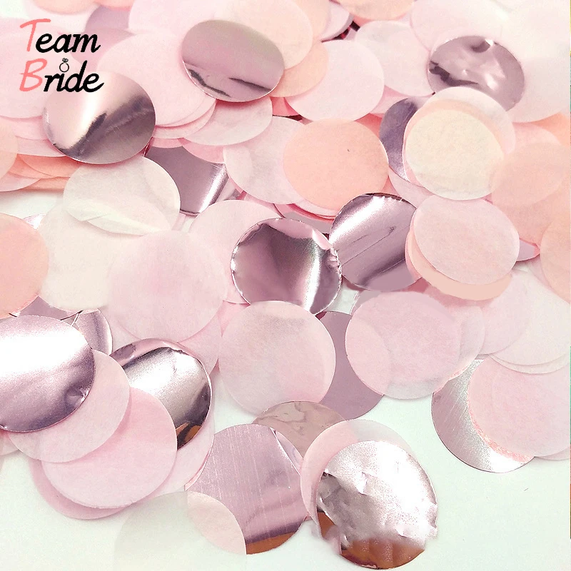 

Team Bride 2.5cm 30g Rose Gold Confetti Wedding Confetti Scatter For Birthday Party Valentine's Day Wedding Table Decoration