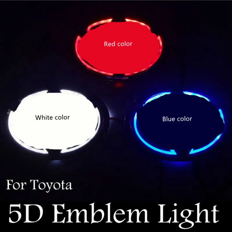

Ossen 5D Car Headlight Front Badge Emblem Lights For Toyota Yaris EZ RAV4 Reiz Prado Corolla Vigo Vios Alrhard Camry Highlander