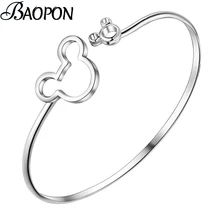 Лидер продаж серебряный цвет в форме Микки Шарм мелкие браслеты и браслет для женщин модные украшения Рождественские подарки хорошее качество Pulseira