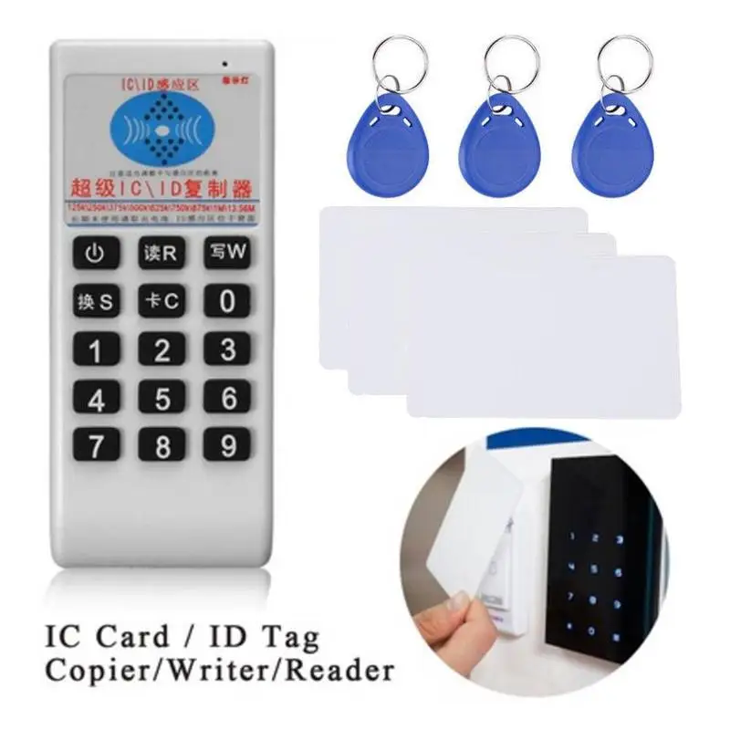 as photo shows Ручной 125 кГц-13,56 МГц Копир Дубликатор Cloner RFID карта NFC IC считыватель и писатель+ 3 шт 125 кГц+ 3 шт 13,56 МГц карты - Цвет: as photo shows