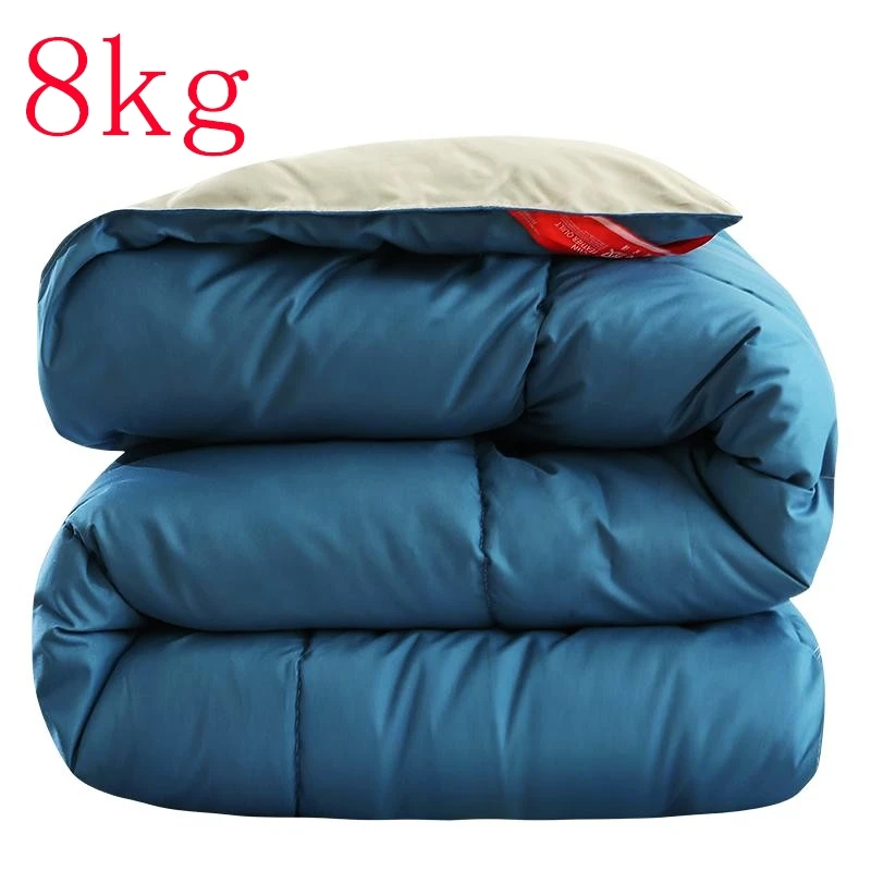 

12%8kg Luxurious Goose Down Comforter Duvet, Duvet Insert, Fill Power 95% for All Season, Fluffy Warm Soft Hypoallergenic 1.8*