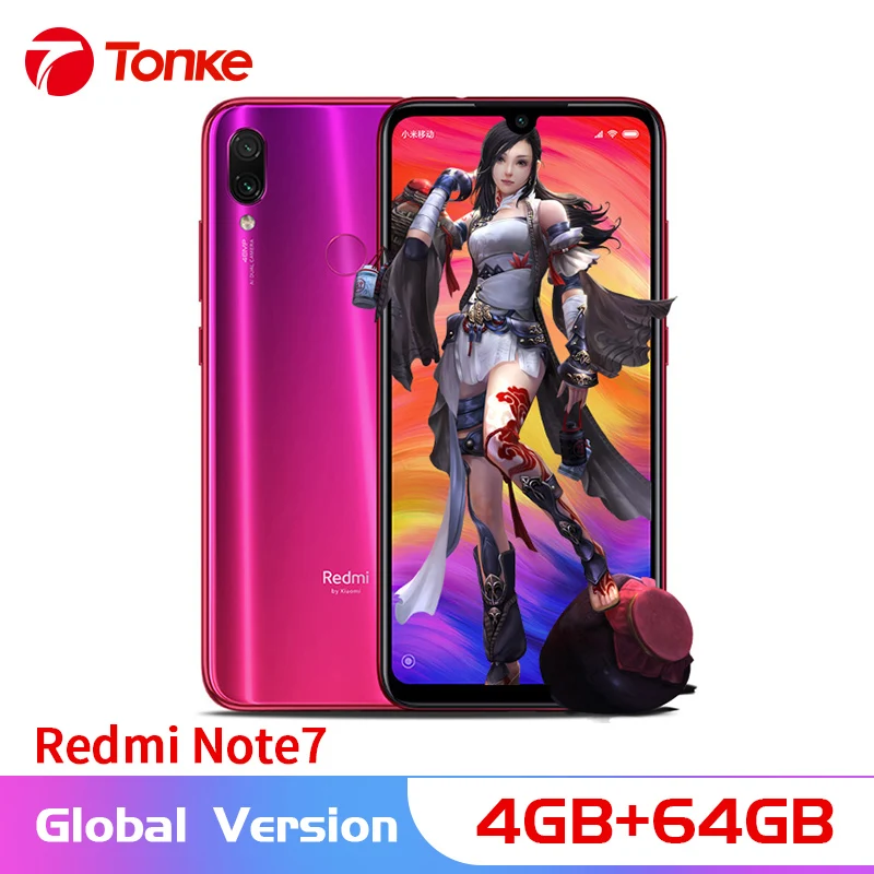 

Global Version xiaomi Redmi Note 7 4GB RAM 64GB ROM cellphone Snapdragon 660 Octa Core 6.3" 19.5:9 Full Screen 48MP Dual Camera