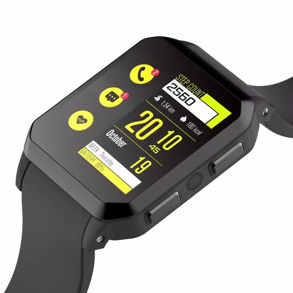 RUIJIE KW06 IP68 Waterproof GPS Smart Watch Android 5.1 MTK6580 Heart Rate Monitor Bluetooth Smartwatch Support SIM Card Camera