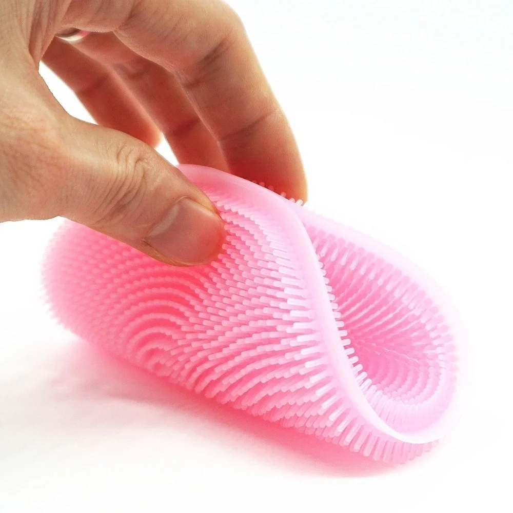 

Replace Kitchen Brush Silicone Cleaning Brush Heat-resistant Cleaning Sponge Dishwasher(Color will send by random)