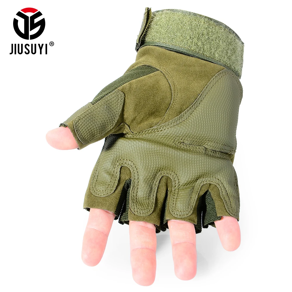 التكتيكي الصلب المفصل أصابع قفازات العسكرية الجيش دراجة إطلاق نار الألوان الادسنس الدراجات البخارية نصف اصبع قفازات الرجال النساء