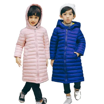 

2018 Girls Boy Hooded Coat Kid Winter Cotton Warm Jacket Christmas Girl School Cute Outerwear Toddler Princess Candy Color Coat