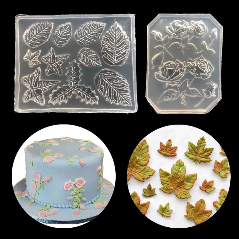 

JAVRICK Rose Flower Maple Leaves Cake Decor Resin Pendant Silicone Molds Jewelry Tools