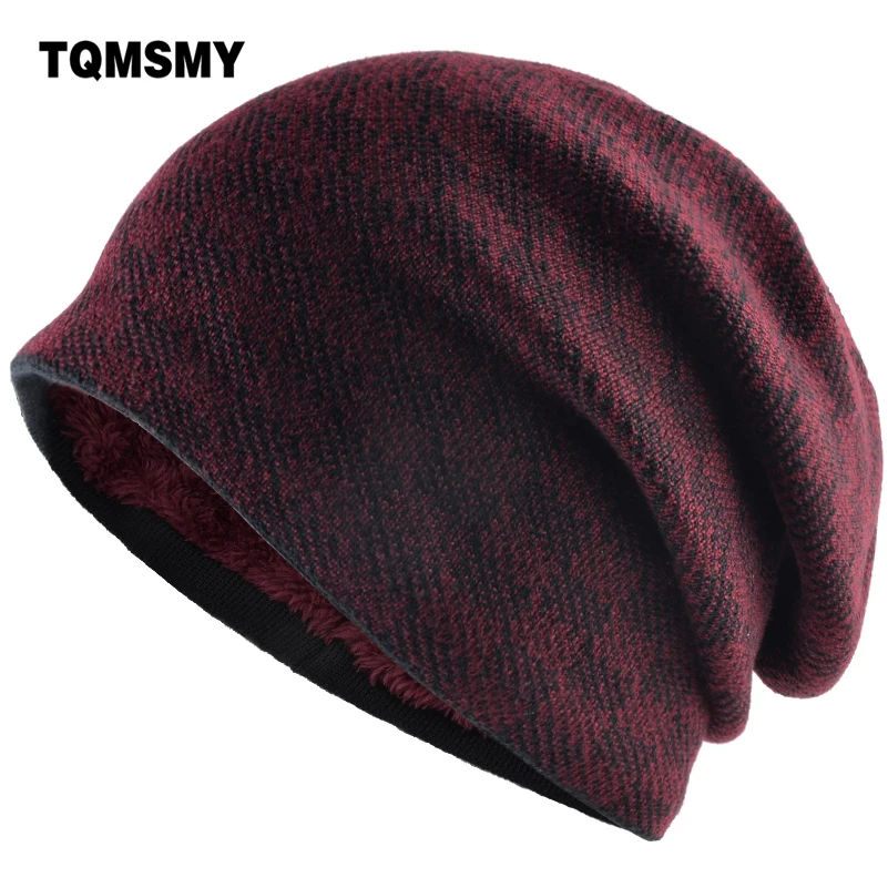 

TQMSMY Warm Winter Beanie Hat Men Skullies Beanies Grid Skull Baggy Man Cap Gorros Winter Hats For Men Women Knitted Hat TMC107