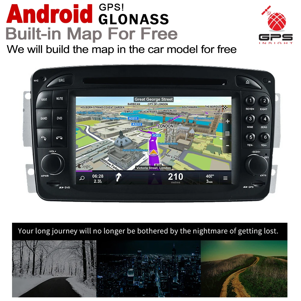 Flash Deal Android 8.0 up GPS 2 Din Autoradio System For Mercedes Benz E Class W210 1995~2003 NTG Navigation Map Car DVD Multimedia player 4