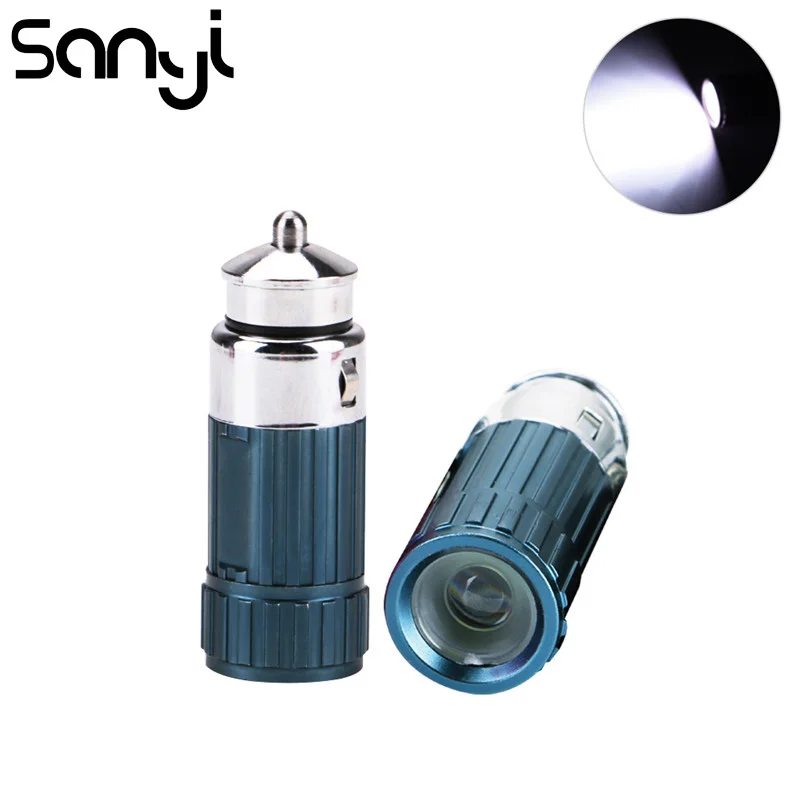 

SANYI LED Flashlight Torch Portable Lamp with Cigarette Lighter Lantern Charged by Car Camping Lantern Hunting Lanterna