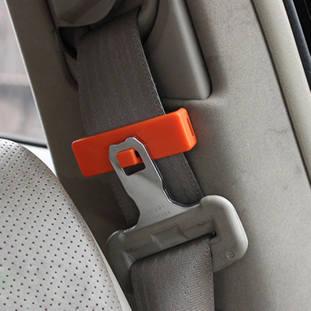 1Pair Car Seat Belt Buckles Safety Adjusting Clips Tension Adjusters