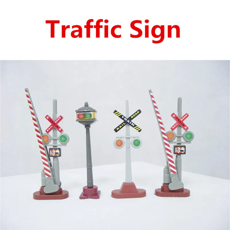 Kids Toys Trains Model Train Traffic Signs Road Signs 4pcs/lot 10.5CM