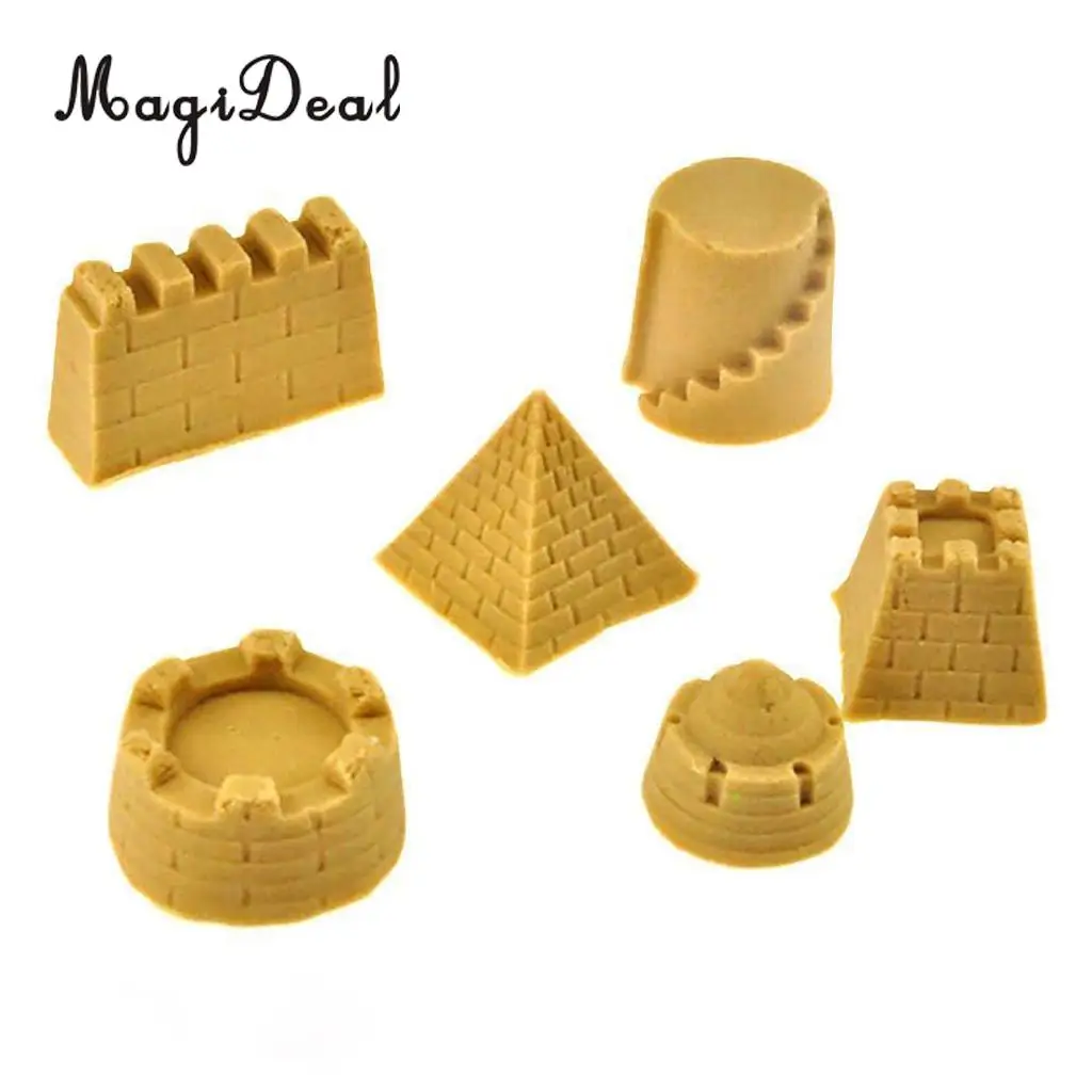 MagiDeal 6Pcs/Pack  Assorted Sand Clay Mold for Children Educational Play Sand Castle Beach Seaside DIY Bath Toys Great Gift