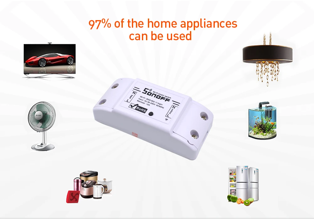 Sonoff Smart Wifi Switch Universal DIY Remote Wireless Smart Switch Domotica Wifi Light Switch Smart Home Works with Alexa (3)