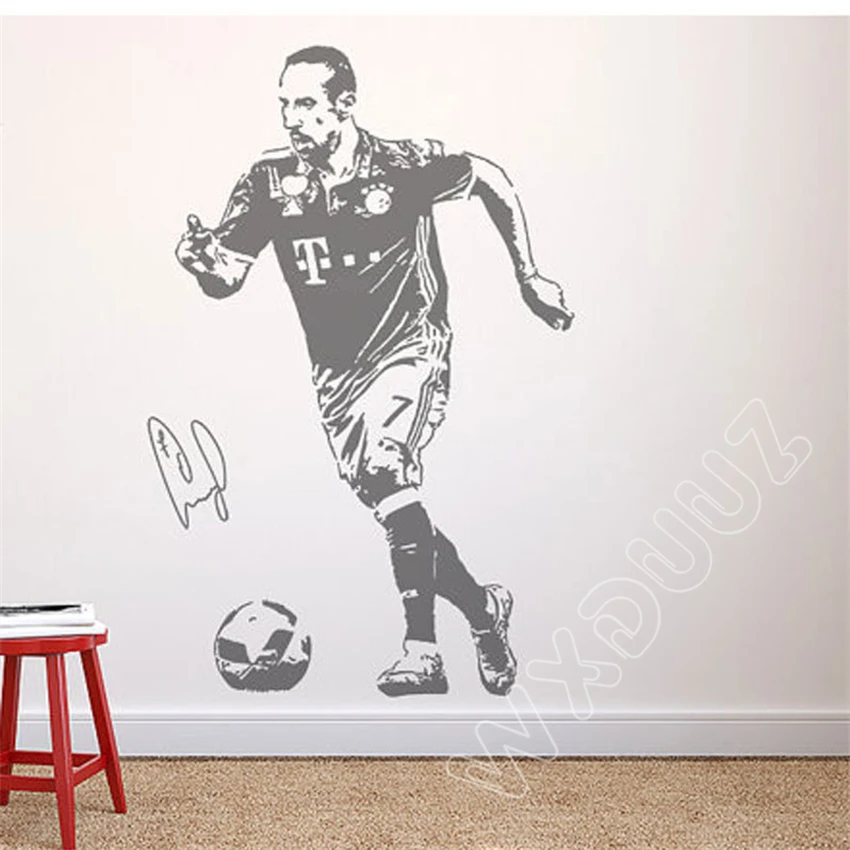 WXDUUZ Football star athletes Room Removable Wall Sticker Art Decor