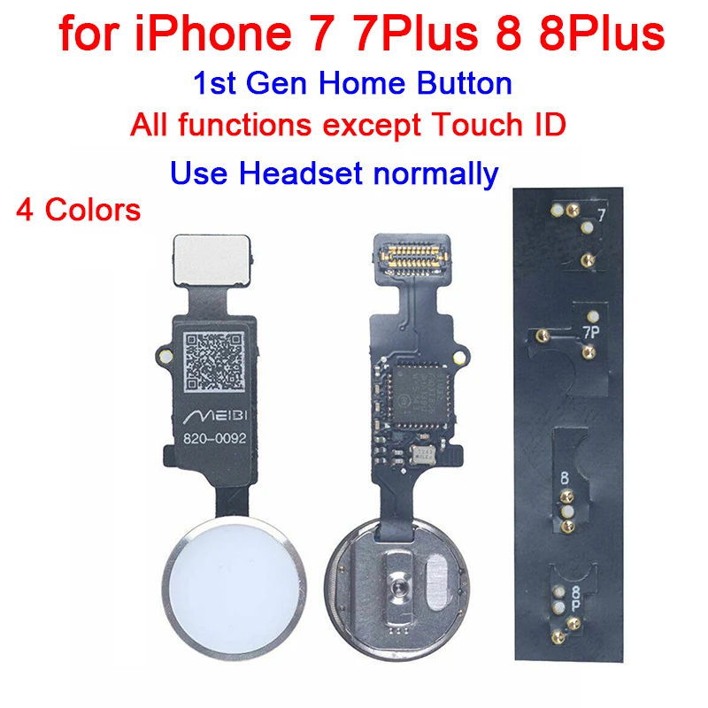 

Universal Home Button Flex Cable Assembly for iPhone 7 8 Plus Return Function Solution 1st Generation Replacement Parts