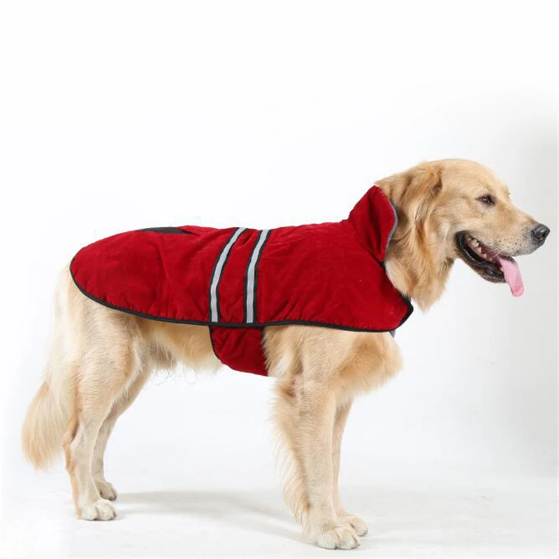 Куртки для собак Светоотражающая Одежда для собак зимняя теплая меховая жилетка с воротником Спортивная одежда для собак