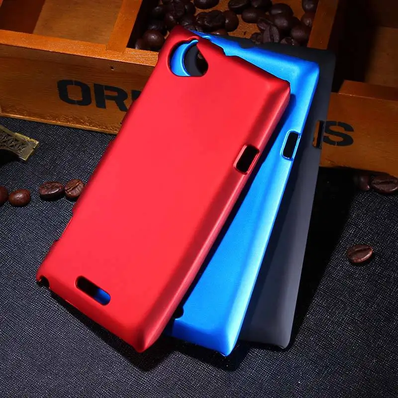 

New Multi Colors Luxury Rubberized Matte Plastic Hard Case CoverFor Sony Xperia L S36h C2104 C2105 Cell Phone Cover Cases