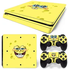 Vinilo Calcomanía Etiqueta Piel Para PS4 Consola Slim spongebob