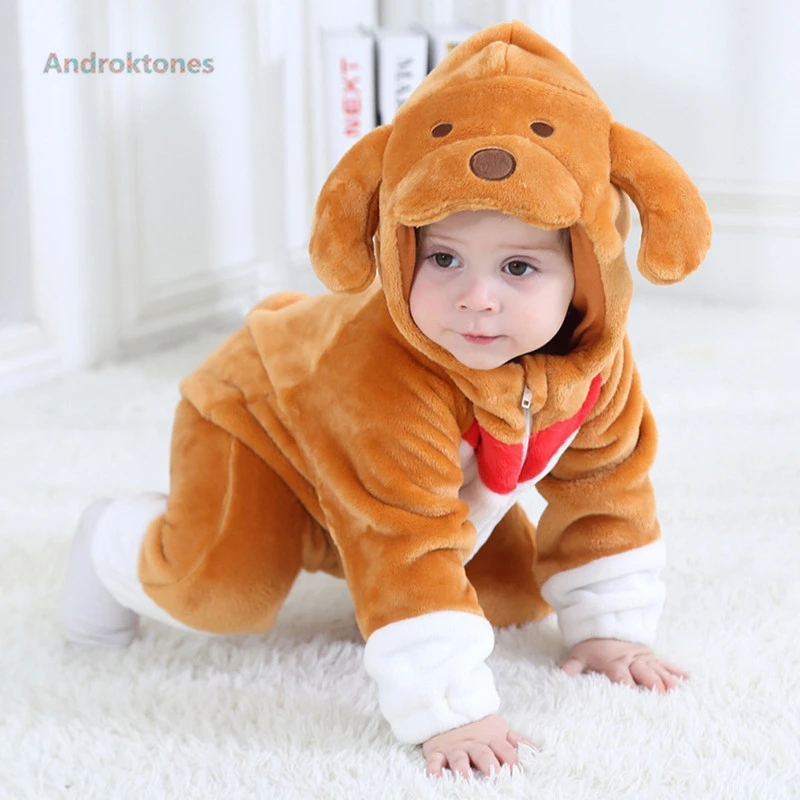 

Androkto Winter Children Onesie Cute Dog Kids Girls Boys Animal Kids Clothes Cosplay Pajamas Halloween Christmas Costumes Romper