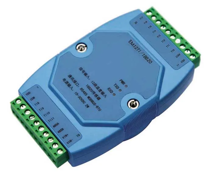 

12 road temperature acquisition module 18B20 temperature measurement MODBUS RS485 Adam temperature collector