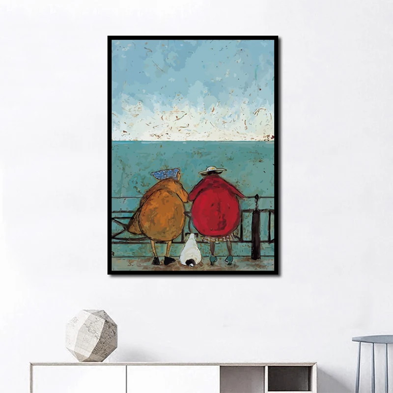 

Nordic Warmheart Old Buck Art Prints , Wall Painting Poster for Living Room Decoration, Canvas Graffiti Home Decor No Frame