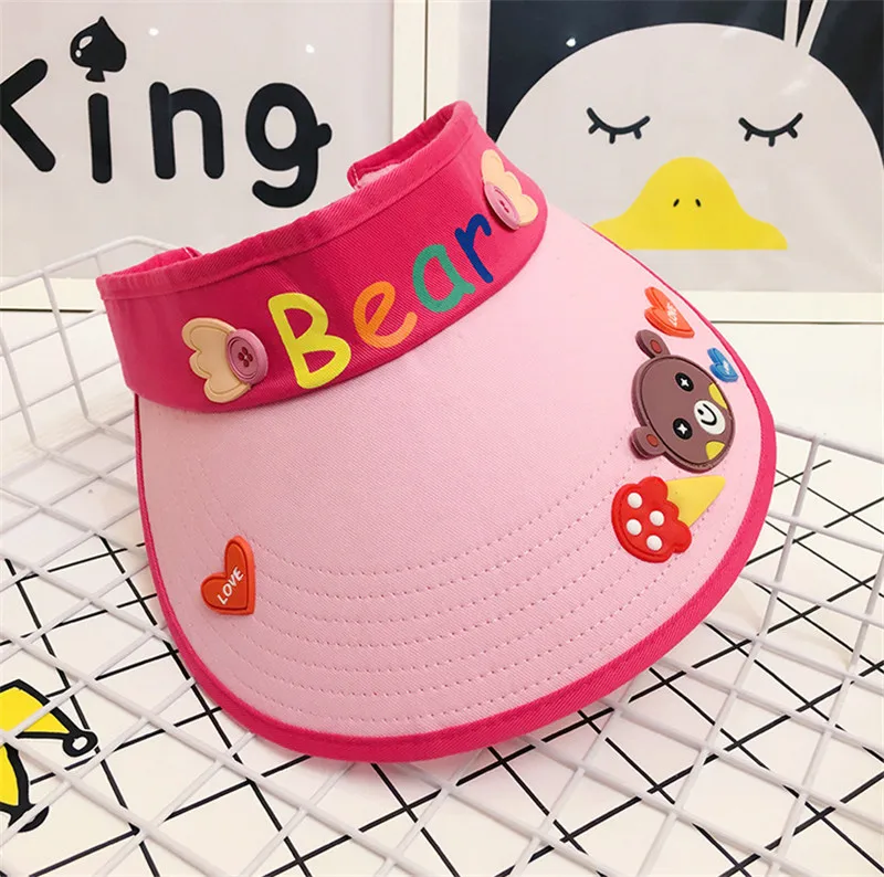 Cattoon шляпа летняя детская Милая Свободная верхняя шляпа Корейская Повседневная Солнцезащитная пляжная шляпа от солнца мультяшная шляпа - Цвет: 50-54