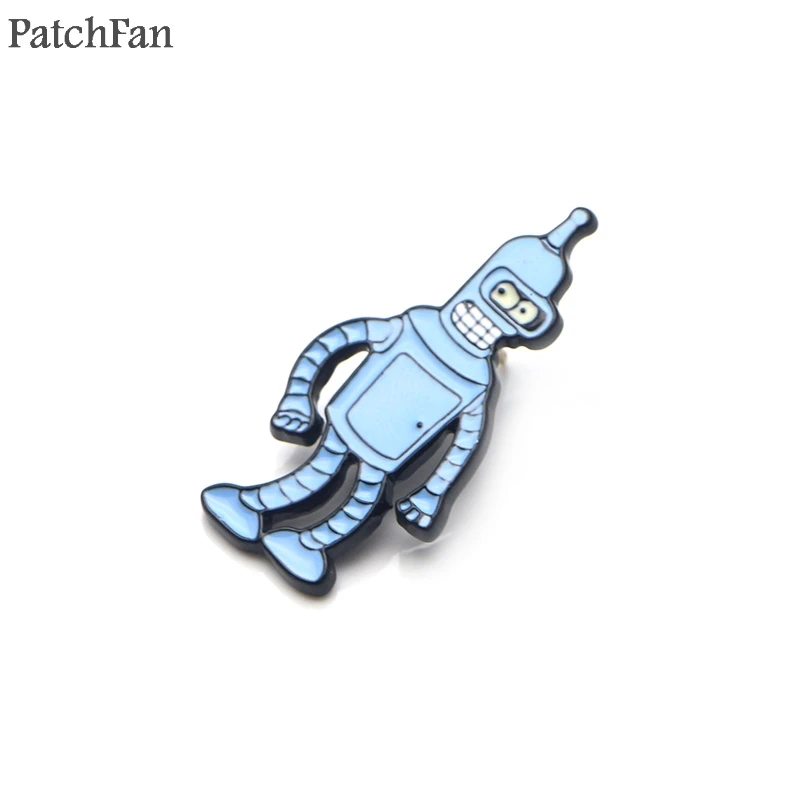 Patchfan Futurama Мультяшные цинковые эмалированные булавки трендовые медали insignia para рюкзак рубашка Броши Одежда Значки для мужчин и женщин A1502