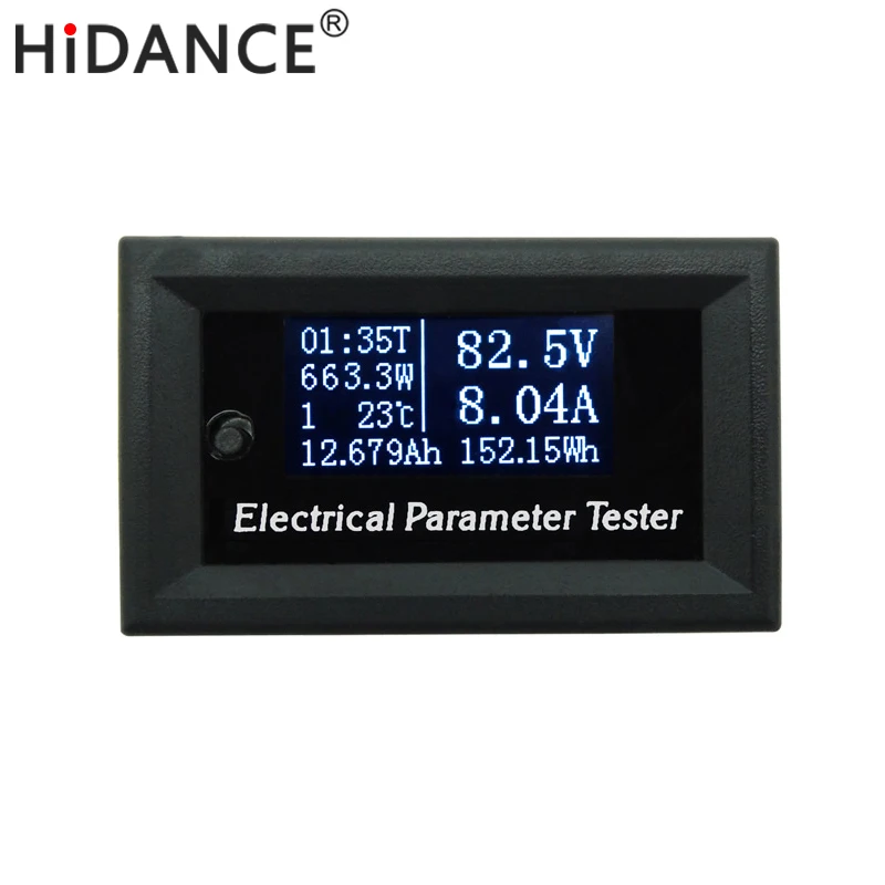 

HD OLED 100V DC Voltmeter display monitor tester Current Meters Charger voltage ammeter battery power supply capacity detection