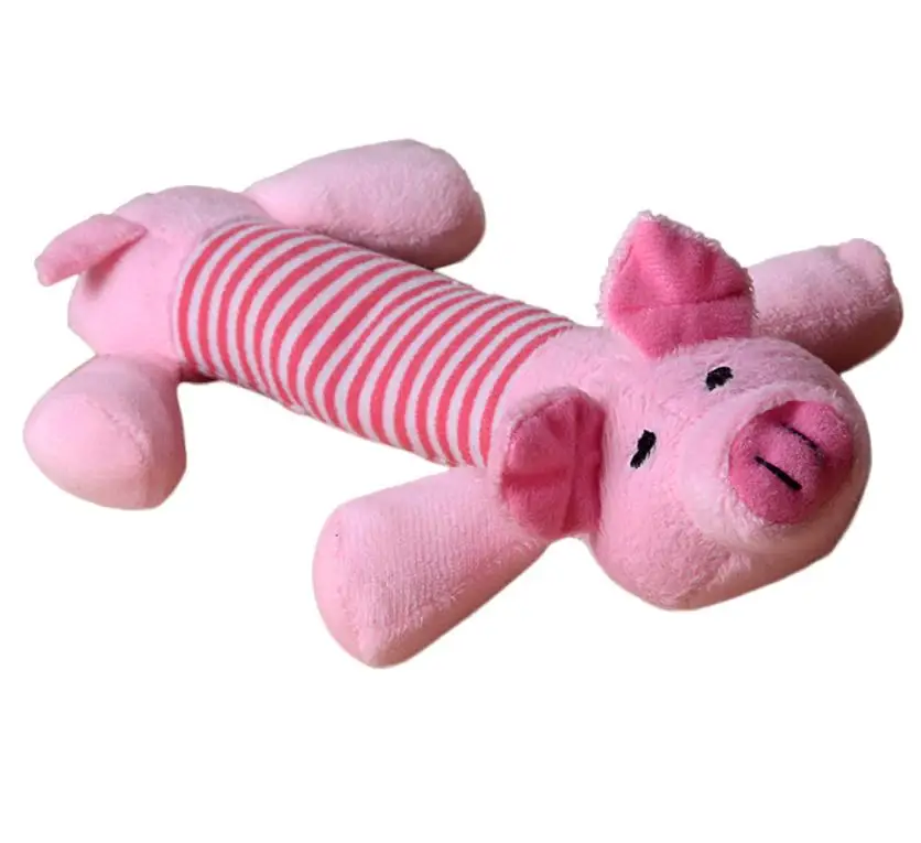 Квалифицированные челнока Pet Puppy Dog, Squeaker скрипучий плюшевые звук свинья слон Duck мяч игрушка D48SE4