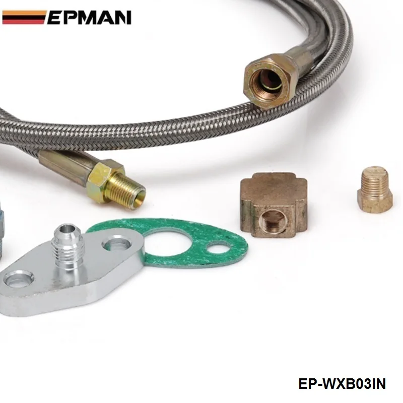 Универсальный нержавеющий Турбонагнетатель/турбонагнетатель линия подачи масла 1/8 NPT фитинг EP-WXB03IN