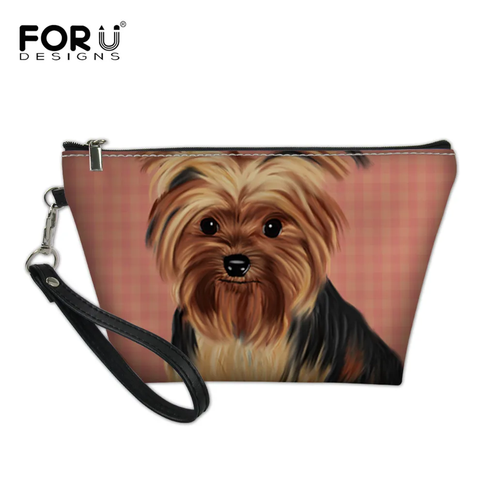 FORUDESIGNS Yorkie женская косметичка с принтом дорожный органайзер для косметолога