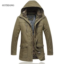 Новые поступления стильных мужских бутиков, парки, модная шапка, отстегивающаяся Мужская плотная одежда с хлопковой подкладкой, большие размеры, XL-7XL