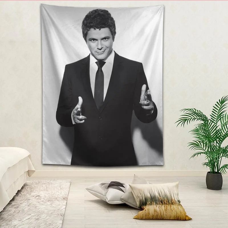 

Alejandro Sanz Tapestries For Living Room Bedroom Hanging Wall Tapestry Retro Home Decor Yoga Beach Mat Custom logo