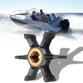 

Water Pump Impeller for Johnson Evinrude 55/60/65/70/75HP Outboard Motor 382547 Black Rubber 6 Blades Diameter 9.2cm Boat Parts