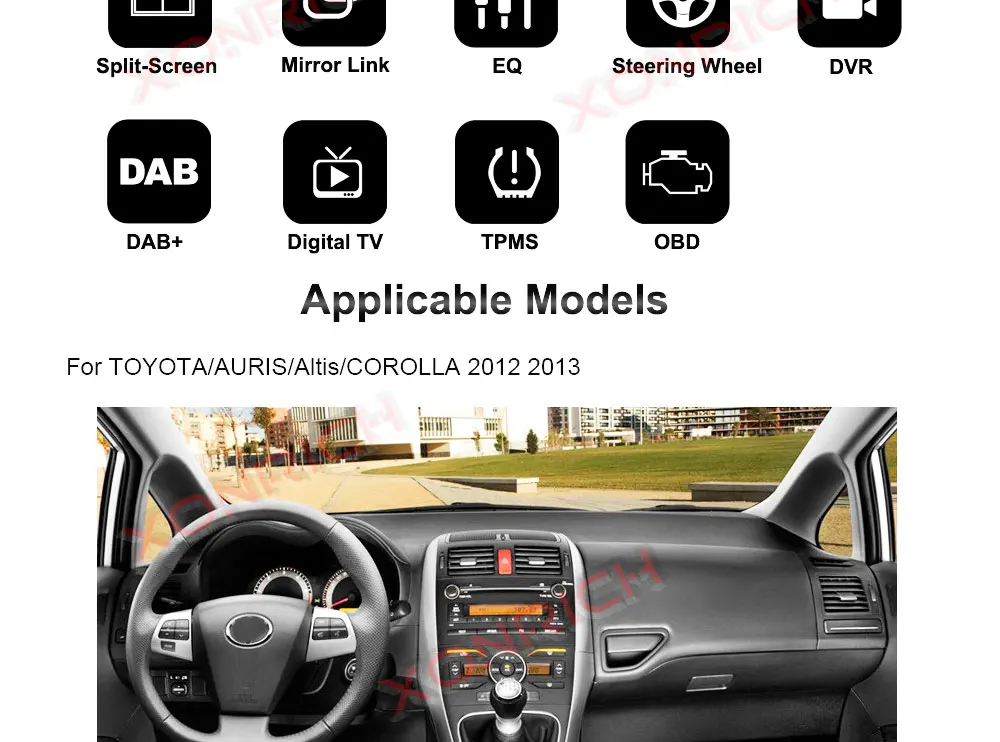 Flash Deal Car Multimedia Player GPS Android 8.1 2 Din DVD Automotivo For TOYOTA/AURIS/Altis/COROLLA 2012 2013 Radio FM 4 Core Wifi 9