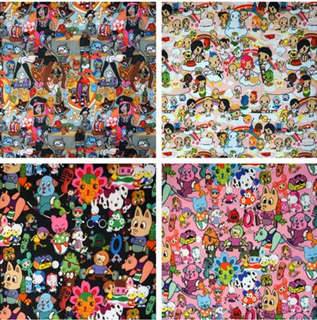 145*90 см японский мультфильм животных ткани водонепроницаемый Оксфорд ткань для пэчворка ПВХ DIY Швейные скатерть сумка плащ