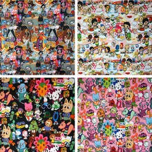 145*90 см японский мультфильм животных ткани водонепроницаемый Оксфорд ткань для пэчворка ПВХ DIY Швейные скатерть сумка плащ