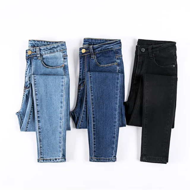 US $15.12 JUJULAND Jeans Female Denim Pants Black Color Womens Jeans Donna Stretch Bottoms Skinny Pants For W