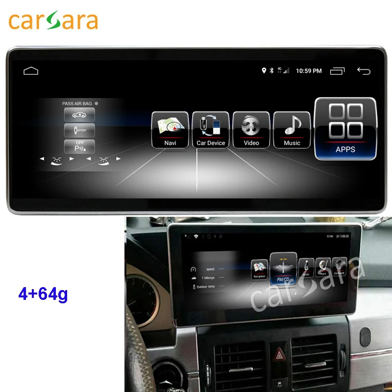 Perfect Octa Cores 4G RAM 64G ROM Dashboard Screen for Mercedes GLK 2008 2009 2010 2011 2012 2013 2014 2015 10.25 display 1