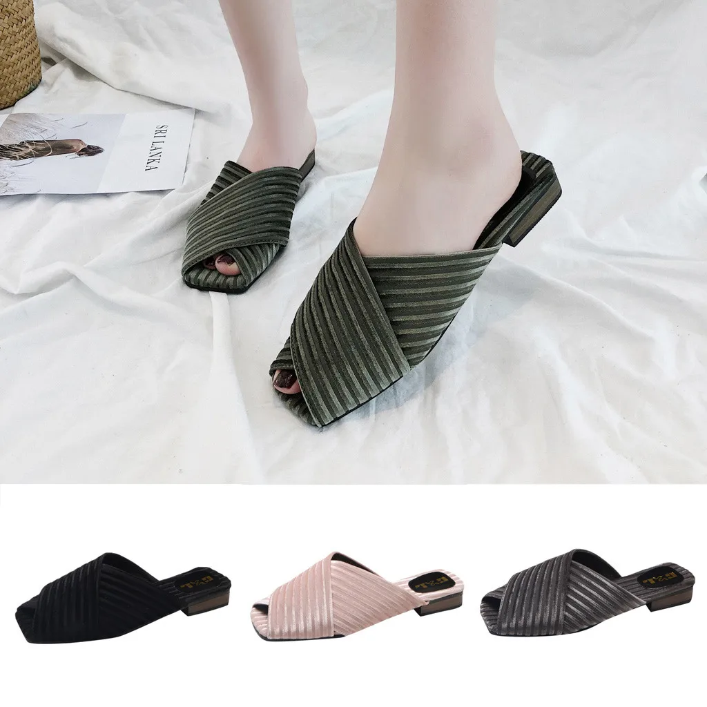 

YOUYEDIAN 2019 New arrival Fashion solid color Home Female Slippers Fish Mouth Mother Shoes Trend Female Sandals chaussures