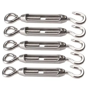 

5PCS M4 Stainless Steel 304 Hook & Eye Turnbuckle Wire Rope Tension