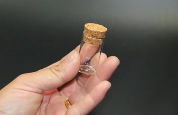 

100pcs/lot 22*40mm 6ml Empty Glass Clear Bottles With Cork Stopper Glass Vials Jars Vase Jars Packaging Bottles Test Tube Decor