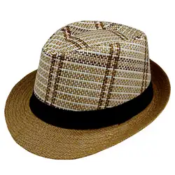 Lnpbd Защита от Солнца шляпа соломенная Для мужчин пляжная мода лето Шапки для Для женщин Шляпа Бандитский Кепки Джаз Шапки девушка козырек