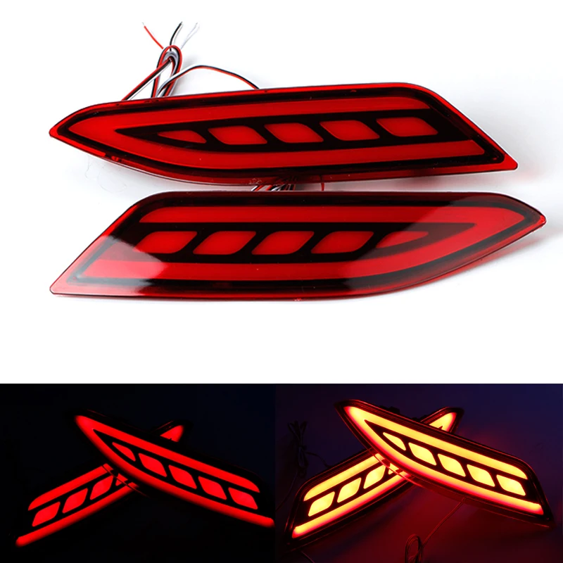 

Пара светодиодных отражателей заднего бампера, красные Противотуманные фары для Honda HR-V Vezel 2015 2016 2017